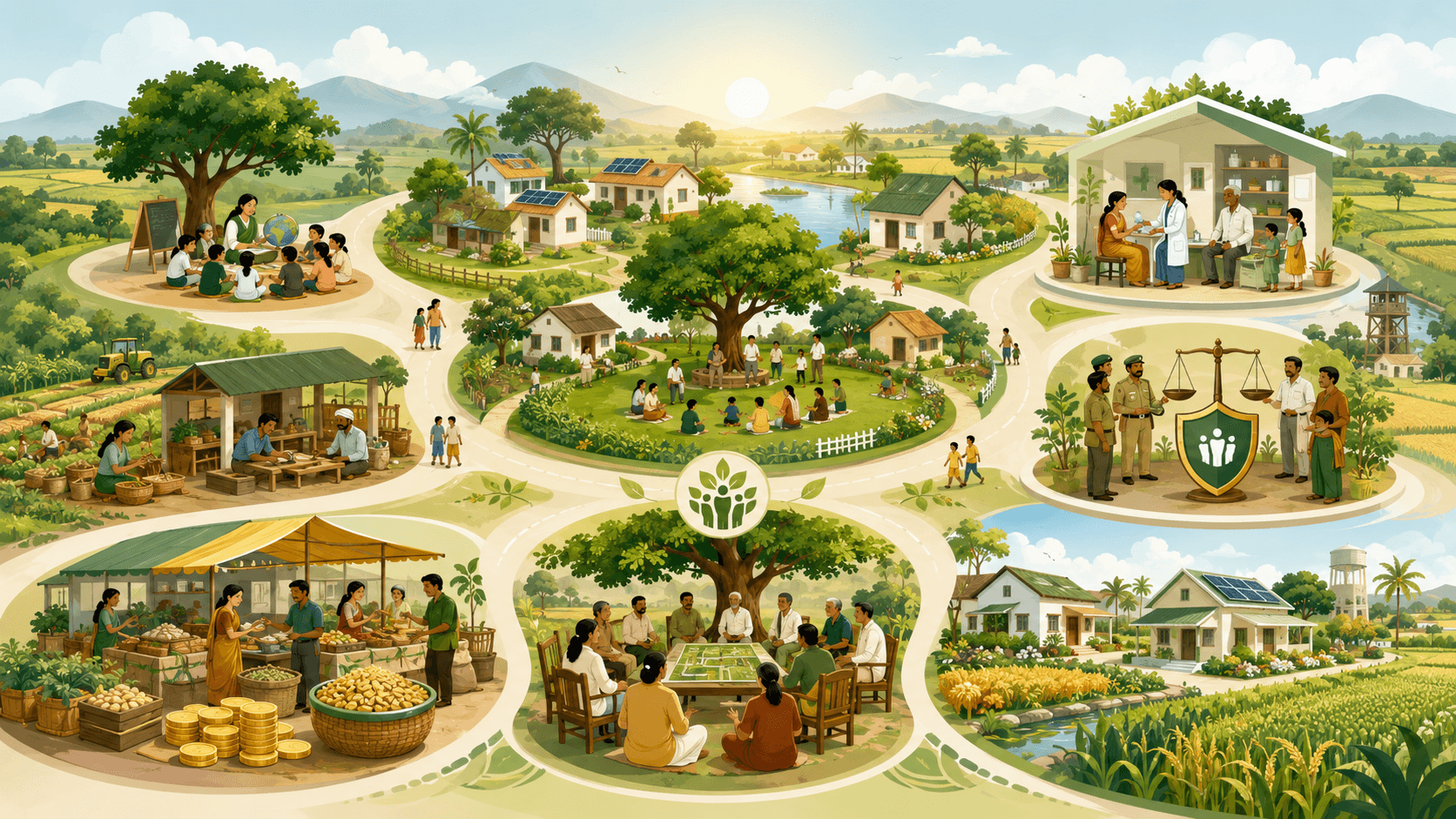 AKSG Model Village framework diagram