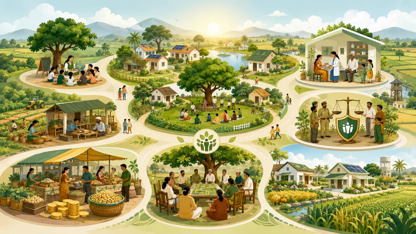 AKSG Model Village framework diagram
